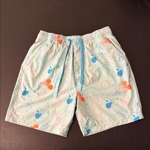 Disney Men's Mickey Mouse Patterned Swim Board Shorts - Size Medium
